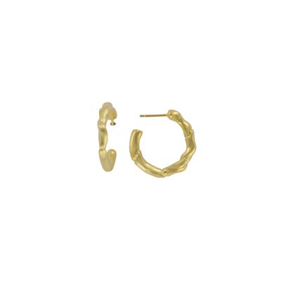 PLATED ENGRAVED HOOP PENDANT GOLD PLATED 25MM D0331DPE1