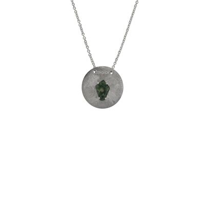 PENDENTIF PLAQUÉ OR ET PIERRE D'AGATE D0337PLCOL1