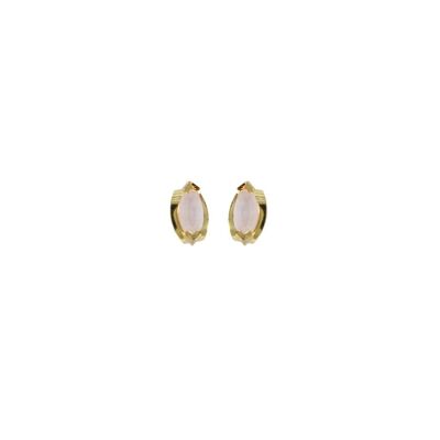 PLATED PENDING LEAVES COLLECTION MOTHER OF PEARL AND GOLD PLATED CRYSTAL D0346RPE2