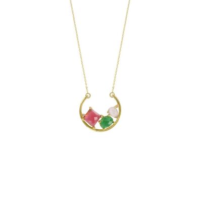 COLLANA IN CRISTALLO PLACCATO SFACCETTATO PLACCATO D0354MCOL1