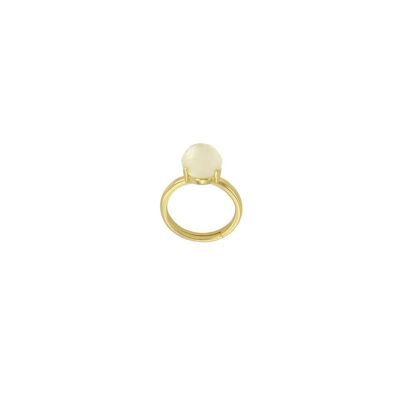 PLATED RING FACETED GLASS PLATED MINI ROUND D0357AMA2
