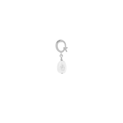 PLATED PENDANT RHODIUM PLATED AND NATURAL PEARL 11MM D0390PLCOLG