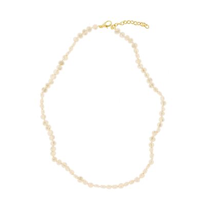 PLATED ORCHID IRREGULAR PEARL NECKLACE D0396DCOL1