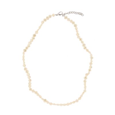 PLATED ORCHID IRREGULAR PEARL NECKLACE D0396PLCOL1