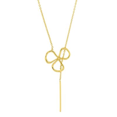 GOLD PLATED NECKLACE GOLD PLATED CLOVER 50 CM D0398DCOL1