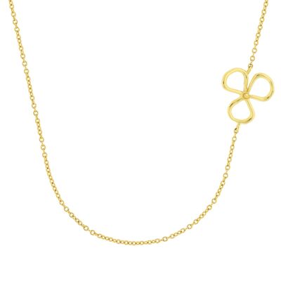GOLD PLATED NECKLACE GOLD PLATED CLOVER 45 CM D0398DCOL2