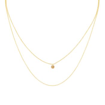 COLLIER PLAQUÉ COLLECTION ORANGE COLLIER MINIMAL PLAQUÉ ZIRCONE O D0400NRCOL1