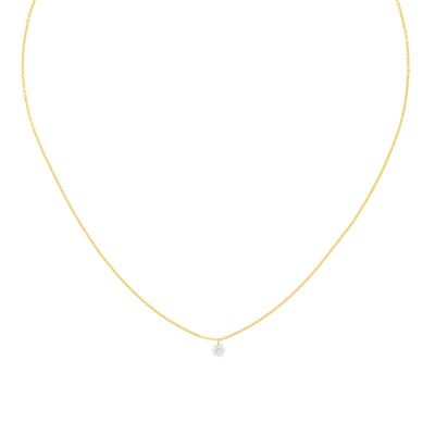 PLATED GOLD NECKLACE MINIMAL COLLECTION DOUBLE NECKLACE AND ZIRCONIA CHA D0400DCOL2
