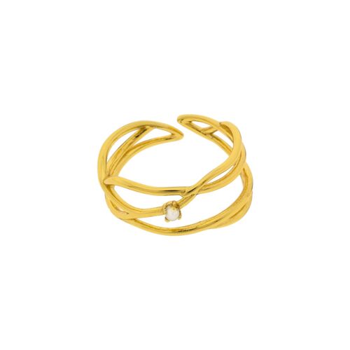 CHAPADO ANILLO DORADO UNIVERSAL PERLA CHAPADO ORO D0410DA1