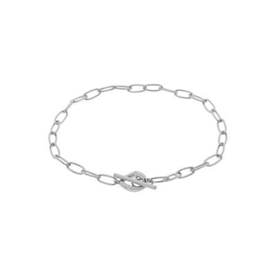 PLATED SILVER BRACELET WITH RHODIUM FINISH BARBADA COLLECTION D0411PLPUL1