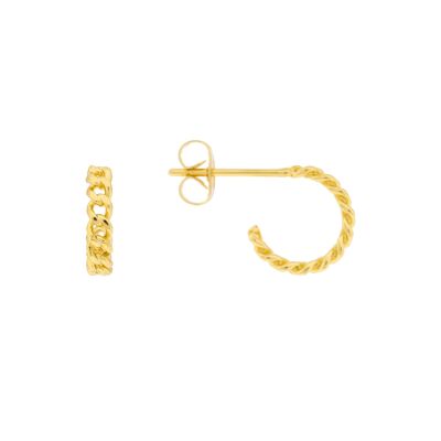 PLATED HOOP 10.5MM GOLD PLATED RIGID CHAIN D0413DPE2