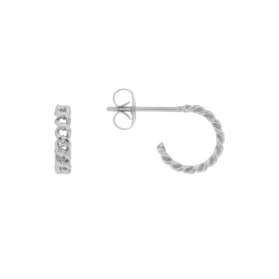 PLATED RING 10.5MM RIGID CHAIN RHODIUM PLATED D0413PLPE2