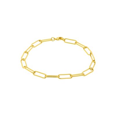 PLATED GOLD PLATED BRACELET LONG LINK WITH DRAWING 45 CM GOLD PLATED D0418DPUL1