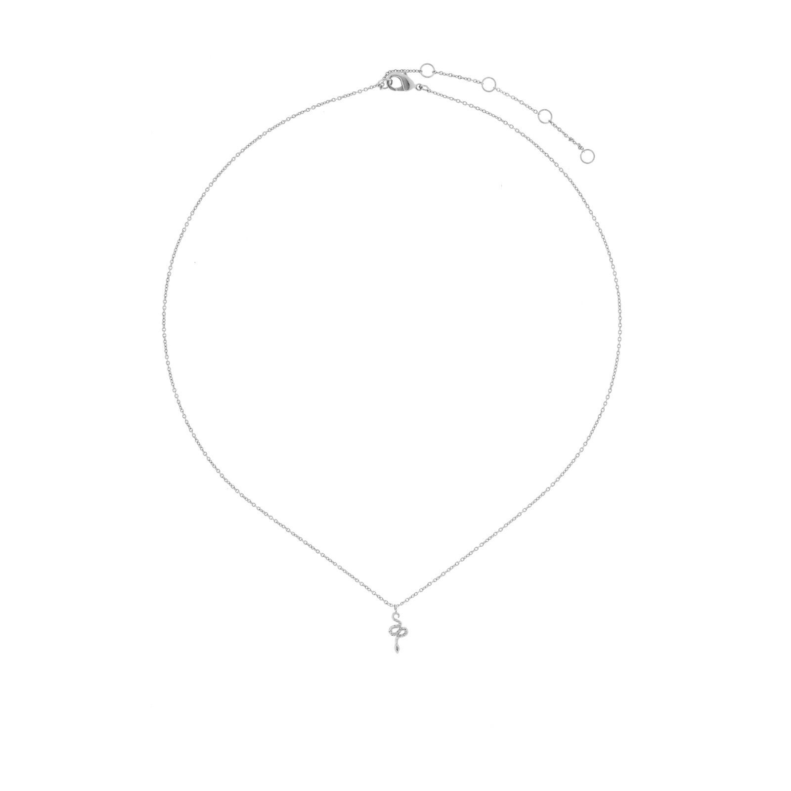 COLLANA A CATENA SERPENTE CORTA RODIATA D0428PLCOL1