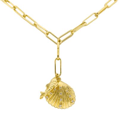 PLATED Sea Collection Collana con doppio pendente placcato oro D0433DCOL2