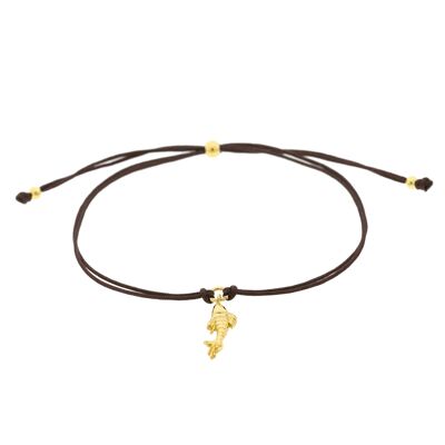 PLATING Mar Collection Adjustable bracelet with gold plated pendant D0433DPUL1