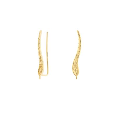 PLATED Climbing earring gold plated leaf D0434DPE1