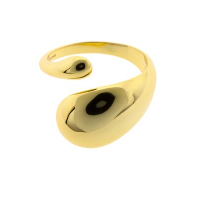 CHAPADO Colección curva Anillo universal chapado oro D0441DA1