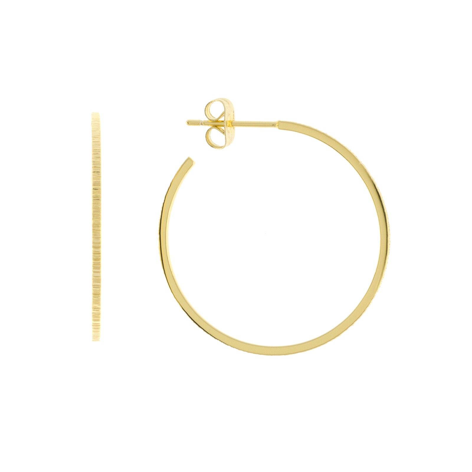 PLATED Geschlossener Reifen mit vergoldetem Schnitzmuster 30 mm D0442DPE1