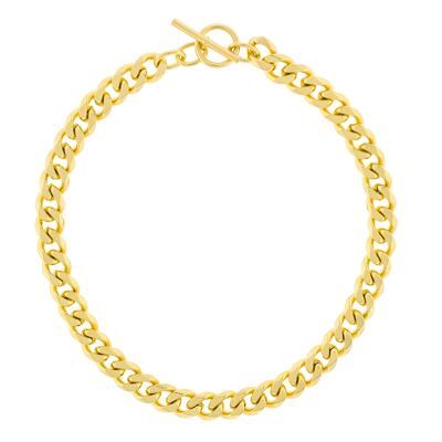 PLATED Curb chain with gold plated front closure 40cm D0444DCOL1