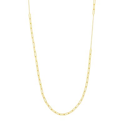 BESCHICHTUNG Lange elegante vergoldete Halskette 90+7cm D0445DCOL1