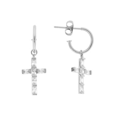 CHAPADO Aro con cruz de circonitas corte baguette D0450PLPE2