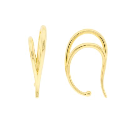 PLATED Large gold ear cuff earring D0451DPE2