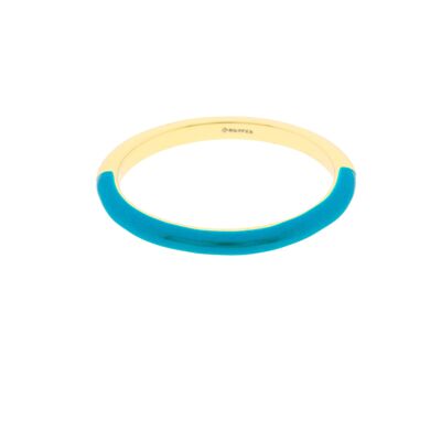 PLATED Turquoise ring enameled and gold plated D0452AZA1