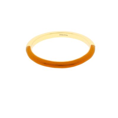 CHAPADO Anillo naranja esmaltado y chapado en oro D0452NRA1