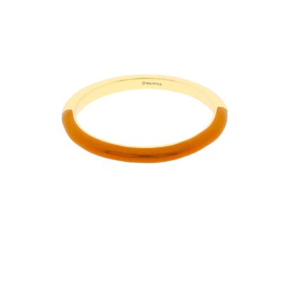 PLATING Orange ring enameled and gold plated D0452NRA1
