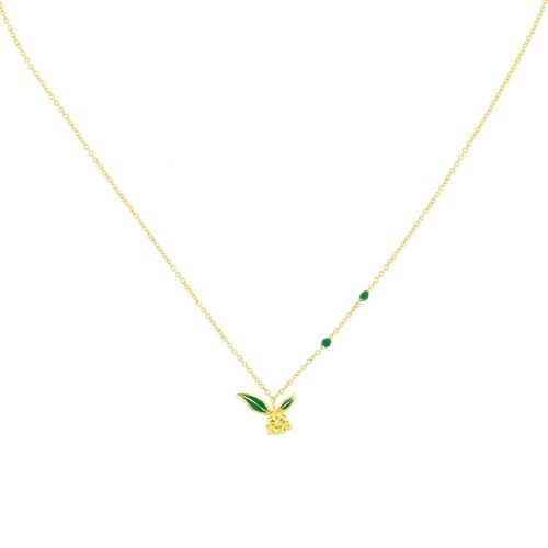 CHAPADO Collar Bilyfer limón con esmalte y circonita amarilla D0453AMCOL1