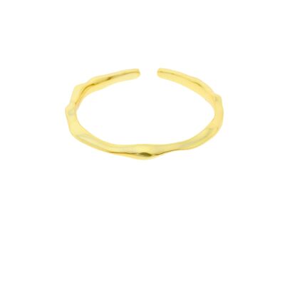 PLATING Gold plated universal ring with waves D0456DA1
