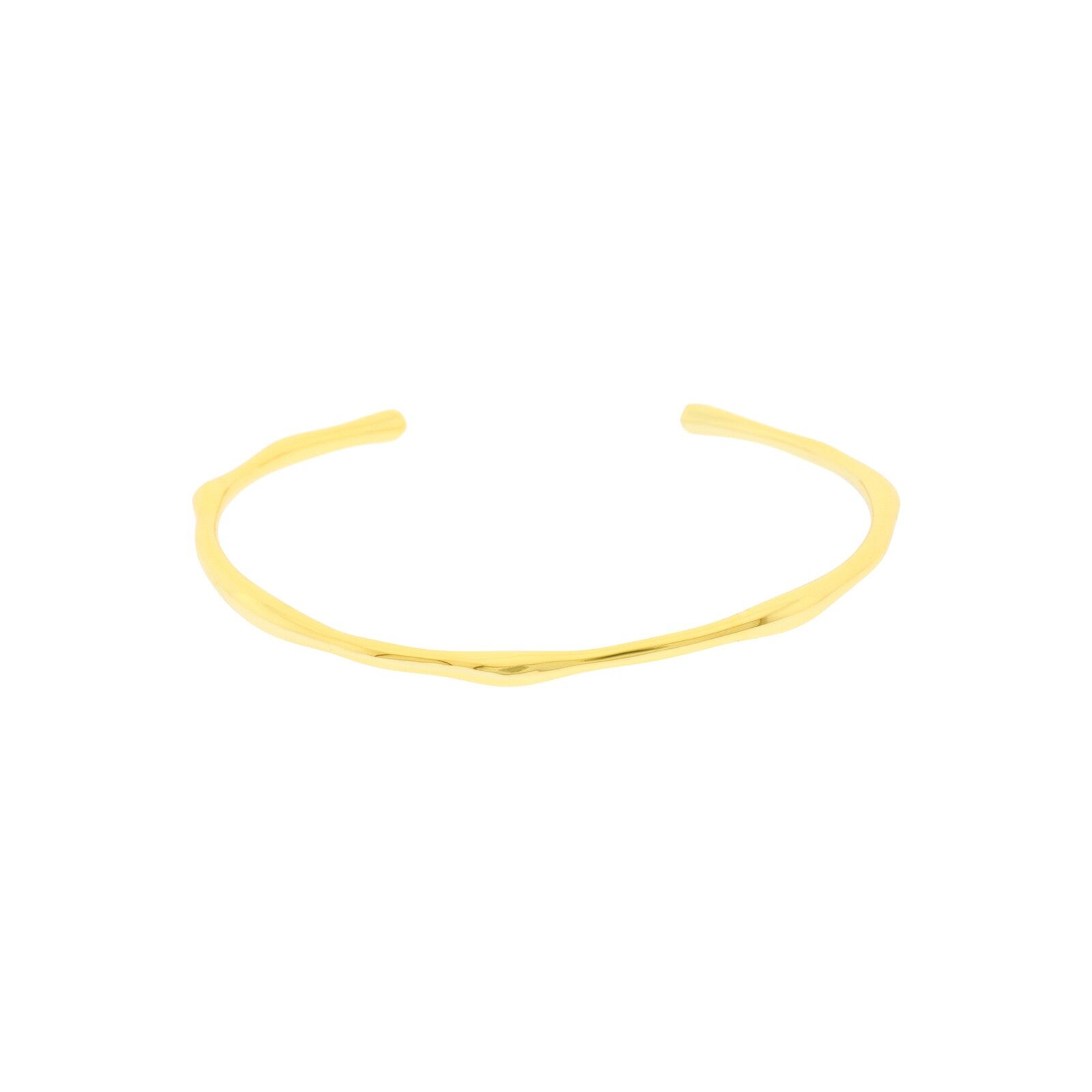 CHAPADO Pulsera abierta ondas chapada en oro D0456DPUL1