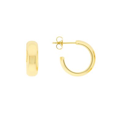 PLATING Smooth ring 6mm thick 14mm diameter gold plated D0459DPE1