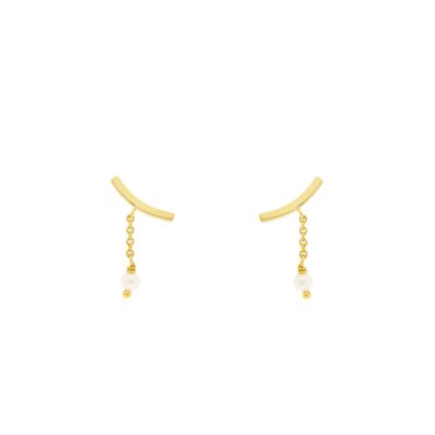 CHAPADO Gold plated boat earring with heart D0468DPE2