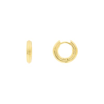 PLATING Gold plated hoop with drawing 11 mm D0469DPE1