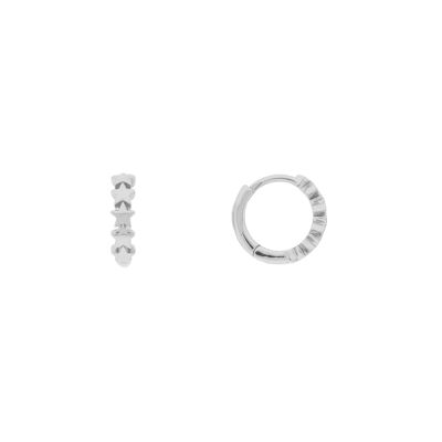 PLATAGE Créole étoiles plaqué or finition rhodium D0471PLPE3