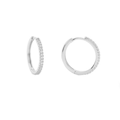 PLATED CLOSED RING 15 MM WITH ZIRCONIA D0476PLPE2
