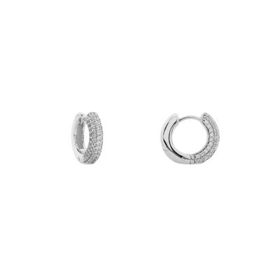 PLATED 8.5MM HOOP WITH ZIRCONIA AND SMOOTH D0477PLPE2