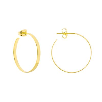 PLATED FLAT THIN RING 25MM GOLD PLATED D0478DPE1