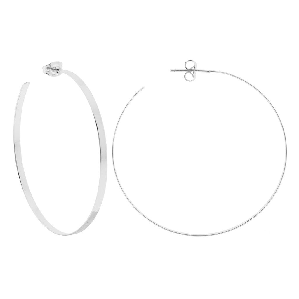 PLATTE FLACHER FEINER REIFEN-ANHÄNGER 50MM RHODINIERT D0478PLPE2