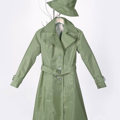 Stilvolles Regenmantel Khaki-Grün. Slow Fashion made in / von Spanien