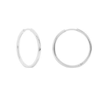 PLATED ROUNDED CLOSED RING 21MM RHODIUM FINISH D0479PLPE4