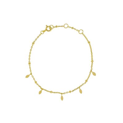 PLATED BRACELET WITH GOLD PLATED PIECES D0480DPUL1