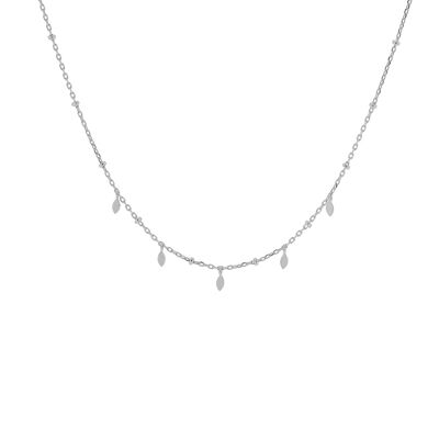 PLATED NECKLACE WITH 38 +7CM RHODIUM-PLATED EXTENSION PIECES D0480PLCOL1