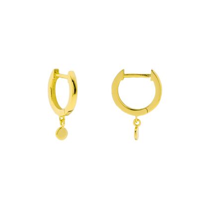 PLATED HOOP PENDANT WITH SMALL DANGLING PIECE D0482DPE1