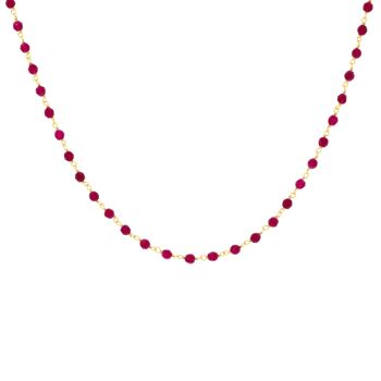 COLLIER PIERRE NATURELLE JADE ROUGE 42 + EXTENSIEN P0009CGRCOL1