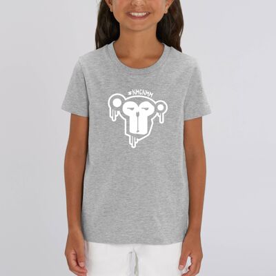 T-shirt basique (enfants) - Gris chiné - grand logo