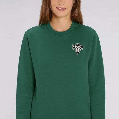 Basic Sweatshirt (unisex) - Bright Green - small Logo