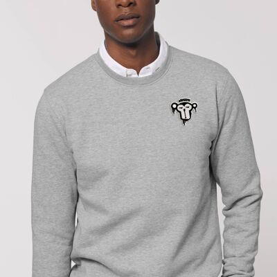 Felpa basic (unisex) - Heather Grey - logo piccolo